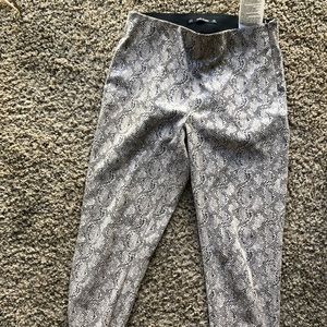 Zara snakeskin suede leggings